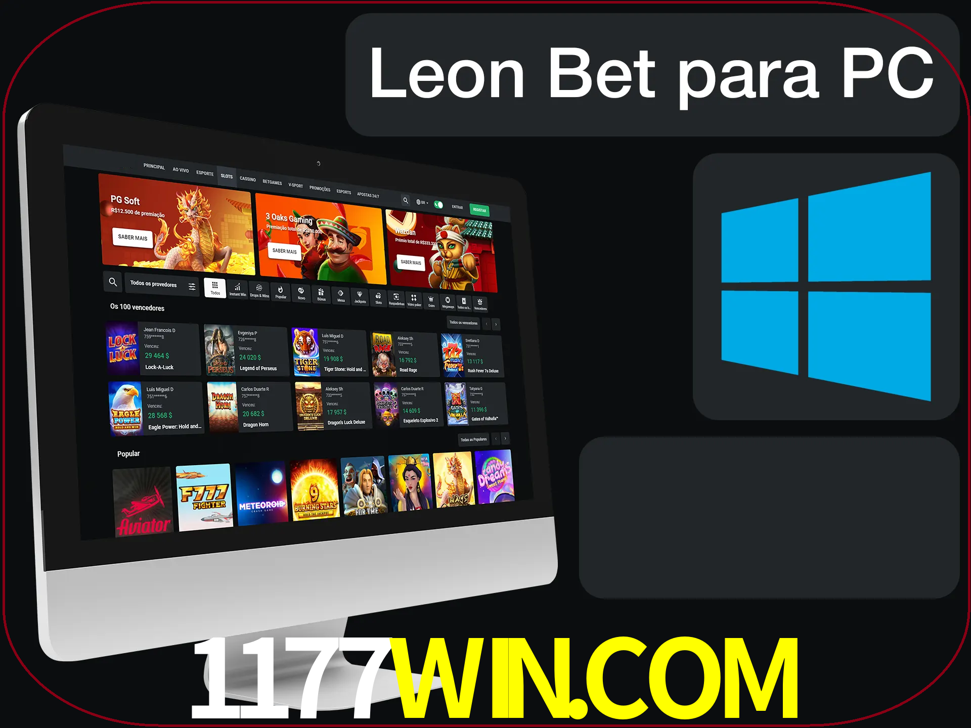 Aposte e jogue em nosso cassino usando o PC.