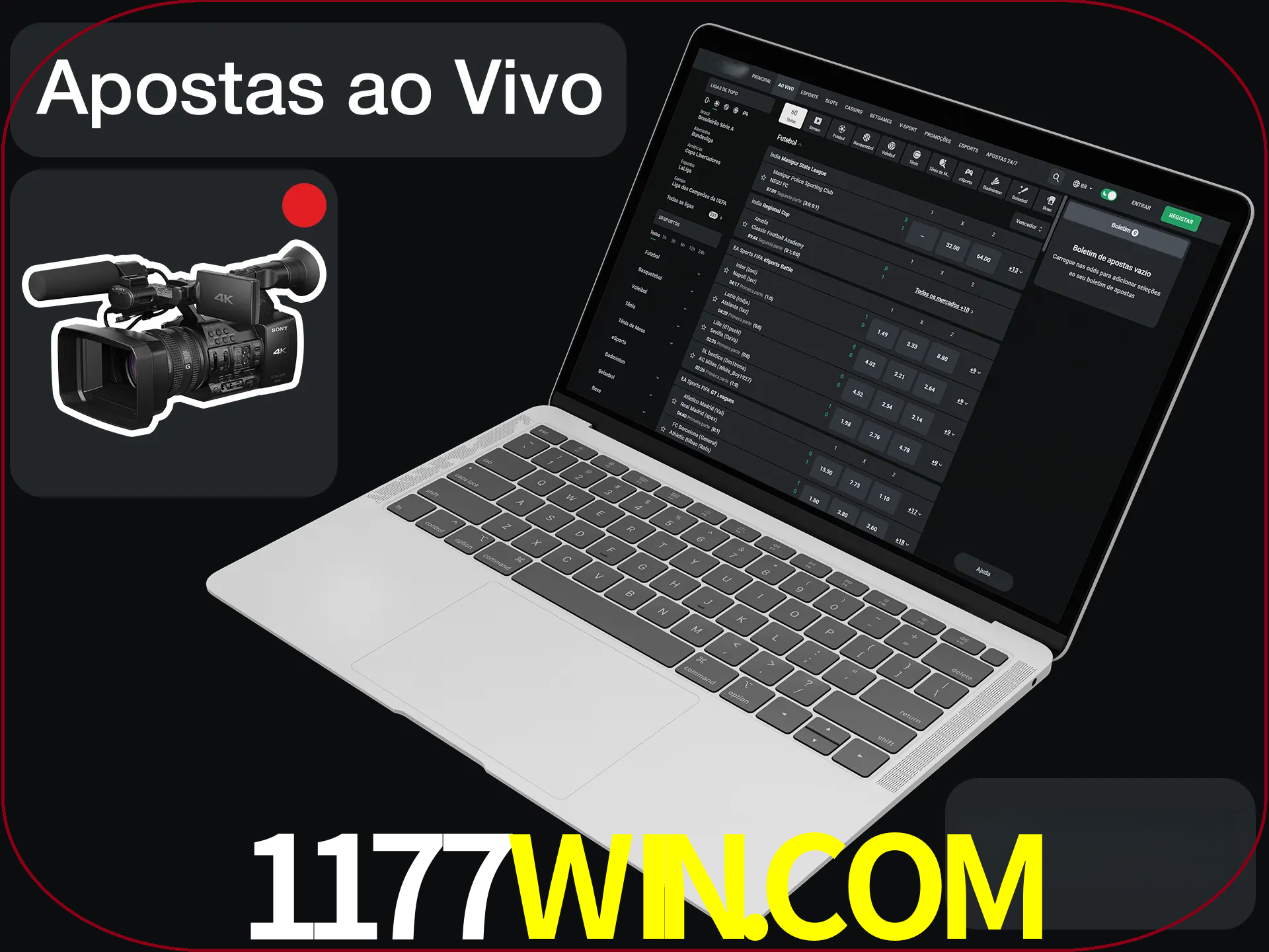 Aposte em formato ao vivo em nosso site.